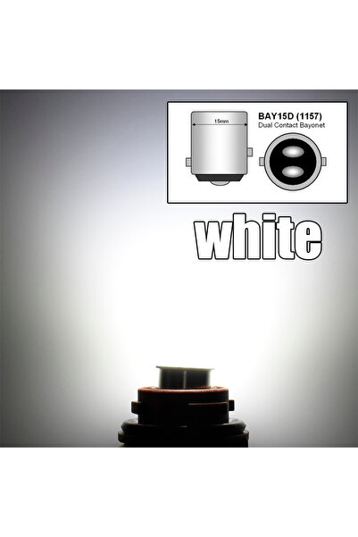 Choice 1157 White 2pcs BLALION 2 PCS P21/5W BA15S 1156 LED Bulb PY21W BAY15D ...