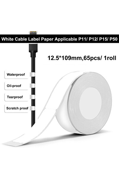 Choice4 White Cable Marklife P15 Label Stickers Thermal Label Tape Paper For ...
