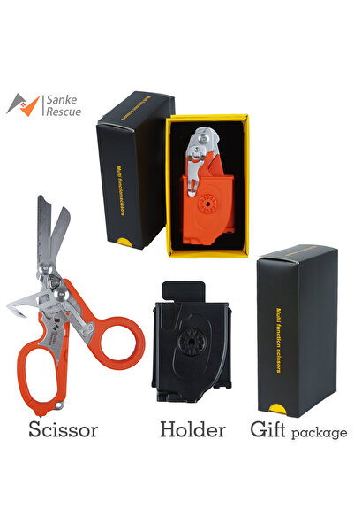 Choice7 Orange set Trauma Shears Emergency Scissors/Holder Tool Stainless Ste...