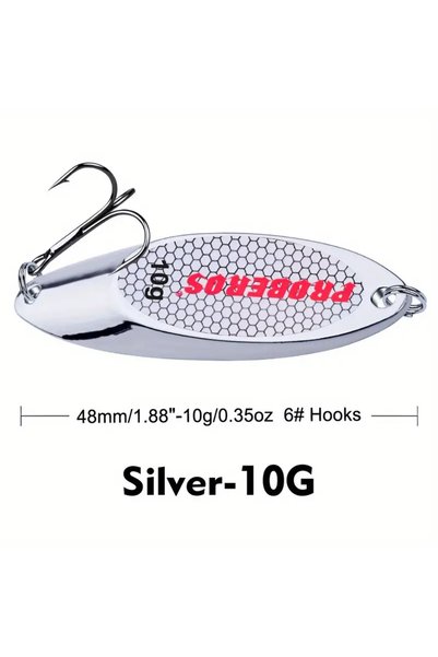 Choice Silver 10G 1pc Metal Spinner Spoon Trout Fishing Lure Hard Bait Sequin...