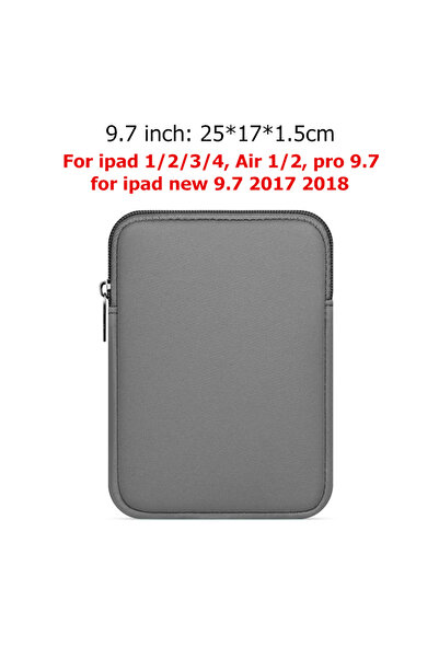 Choice 9.7 inch Grey Universal Soft Tablet Liner Sleeve Pouch Bag for Kindle ...