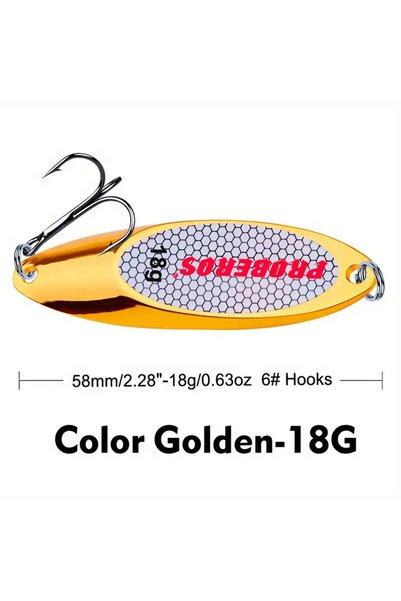 Choice Gold 18G 1pc Metal Spinner Spoon Trout Fishing Lure Hard Bait Sequins ...