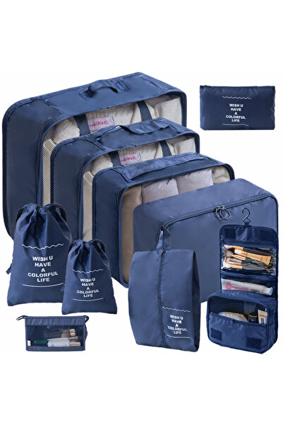 Choice 10pcs Blue 10/7 Pcs Set Travel Organizer Storage Bags Suitcase Packing...