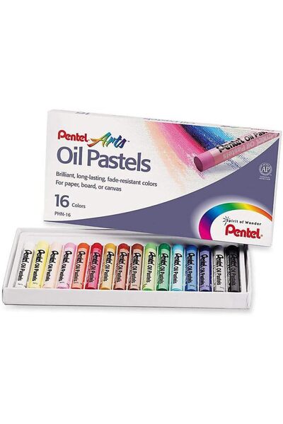 Choice6 PHN-16 Pentel Arts Oil Pastel Set 6/12/25/50 Assorted Colors Brillian...