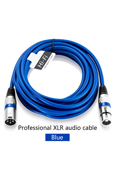 Choice18 <=0.5m Blue XLR Male to Female Cable Professional Microphone Extensi...