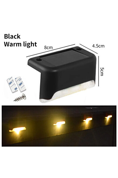 Choice 32 Pack black warm Light 1-32PC Warm White LED Solar Step Lamp Path St...