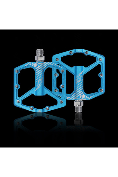 Choice blue ENLEE MTB Bicycle Pedal Aluminum Alloy Wide Flat XC DH Bicycle Pe...