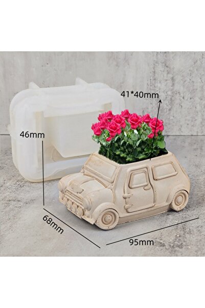 Choice1 car pot mold 3D Car succulent plant flowerpot resin silicone mold cut...