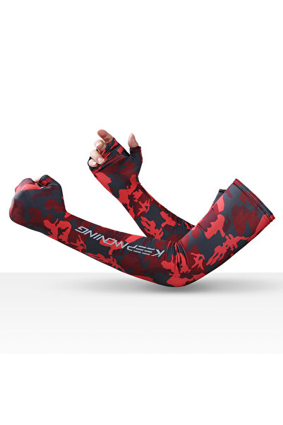 Choice13 M Camouflage red Cycling Arm Sleeves Spring Summer Reflective Men Wo...