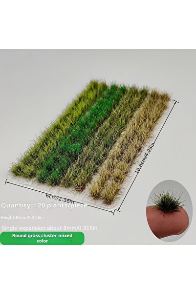 Choice 4color Micro Miniature Grass Cluster Model Sand Scene DIY Material Rea...