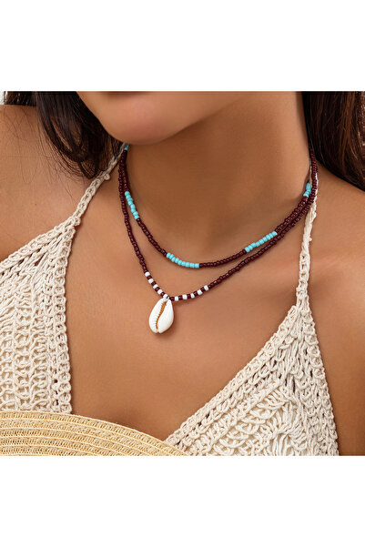 Choice X04516 PuRui Bohemian Acrylic Seed Beads Strand Necklace for Women Nec...