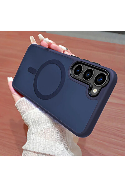 Choice78 For Galaxy S25 FE Dark Blue For Magsafe Translucent Case For S26 S25...