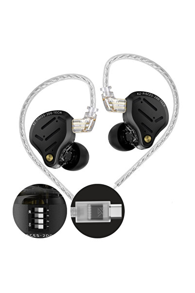 Choice Tuning type-c KZ Pisces Dual Dynamic Drive Unit Earphones With Sound A...