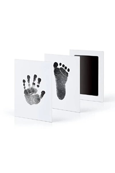 Choice C14-Black 2/4pc Baby Handprint Footprints Ink Pads Safe Non-toxic No-T...