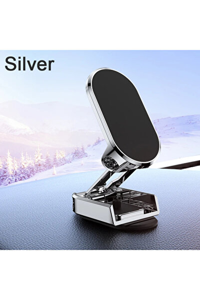 Choice3 Silvery F9 Creative magnetic bracket, car phone holder, desktop foldi...