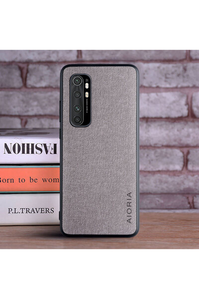 Choice mi Note 10 Lite Light Grey Textile Case for Mi Note 10 Lite Soft TPU w...