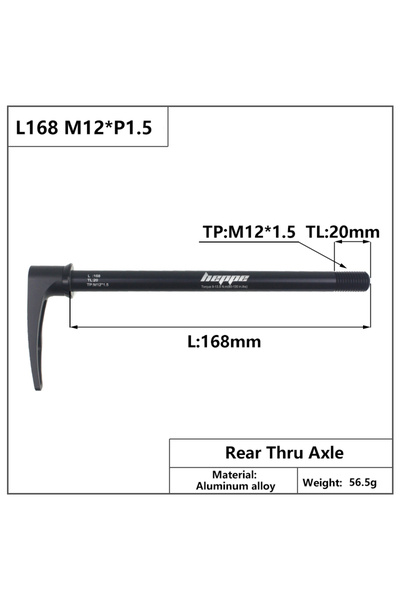 Choice L168 M12x1.5 TL20 HEPPE MTB Road Bike Thru Axle 12x142 12x148 Quick Re...