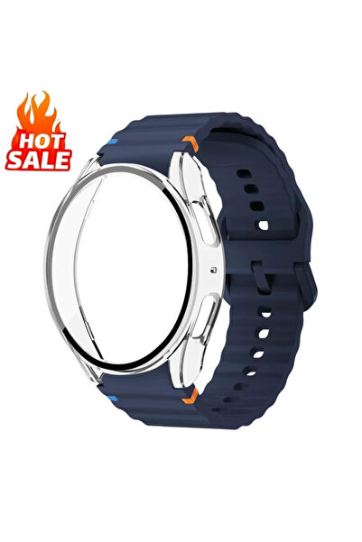 Choice Galaxy Watch 7 44mm 2pack Midnight blue- Case+Strap for Watch 7 6 5 4 ...