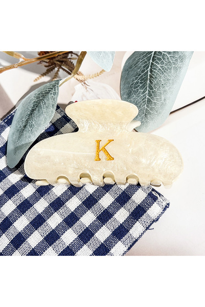 choice2 3 K Acetate Hair Claw Hairpin Golden Letters Hair Clips Grab Barrette...