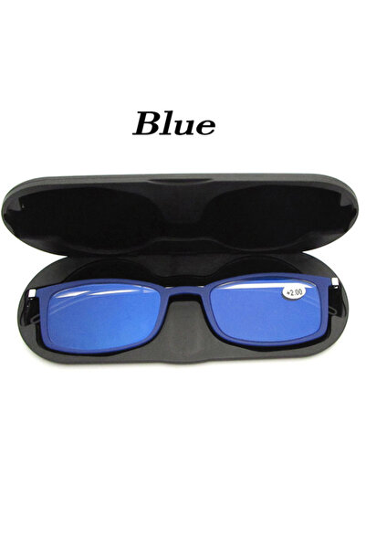 Choice23 +150 Blue Thin Anti-blue Ray Reading Glasses Portable Square Tr90 Sp...