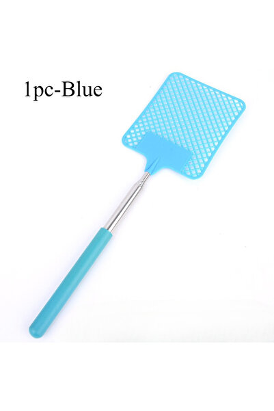 Choice4 1pc-Blue 1/2pcsMini Retractable Plastic Fly Swatter; Stainless Steel ...