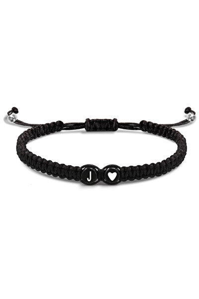 Choice J 26 Letters Initial Heart Bracelets Handmade Adjustable A-Z Name Brai...