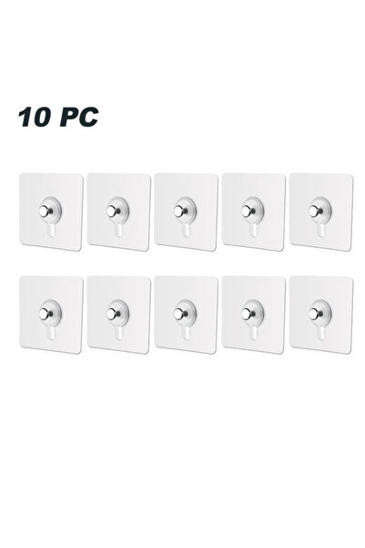 Choice 10pcs 20pcs Non-Marking Punch-Free Screw Stickers Wall Picture Hook Se...