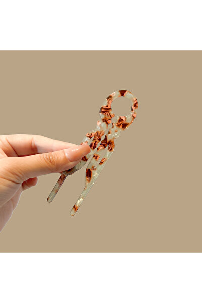 Choice1 5 Blue-brown Fashion Bow Design Hair Bun U-Shaped Hair Sticks Acetate...