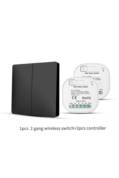 Choice7 2V2 B RF433 Self-Powered Wireless Light Switch, Kinetic No Battery,16...