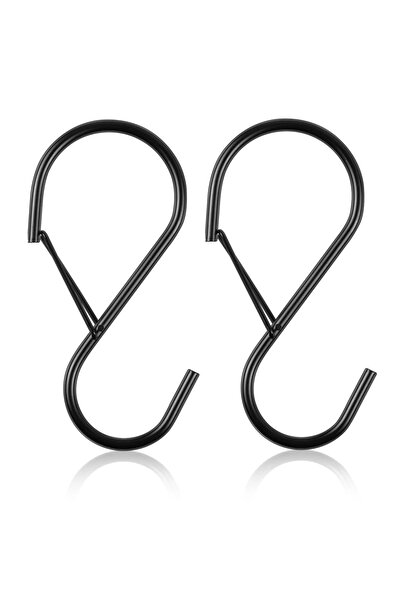 Choice 2Pcs 2-8Pcs 4Inch Large S Hooks with Safety Buckle Heavy Duty S Shaped...