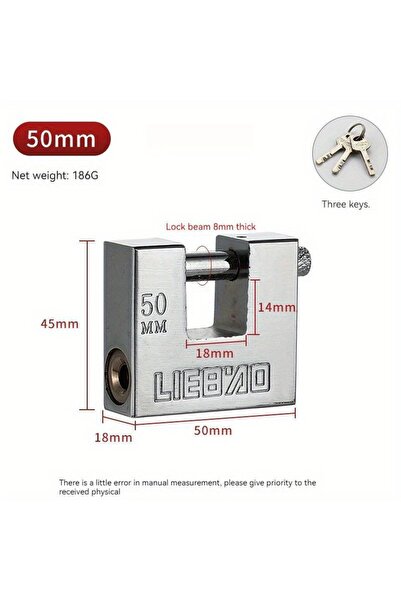 choice2 50mm Padlock Security Safety Lock Antique Horizontal Opening Anti-anc...