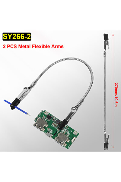 Choice SY266-2 Toolour Helping Hands Soldering Tool Metal Gooseneck Arms 4/8 ...