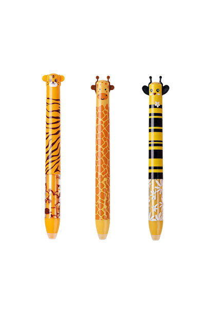 Choice Multi-Colored 3pcs mixed pen set D 3Pcs/Set 2 in 1 New Creative Animal...