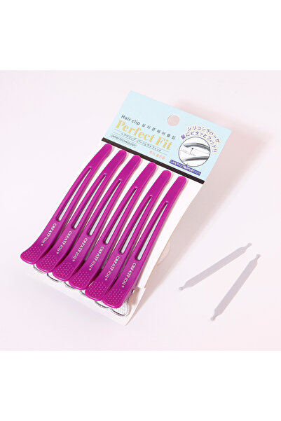 Choice3 MFWHenJia6pcs-Purple 6Pcs Hairdressing Seamless Clip Long Hairpin，No ...