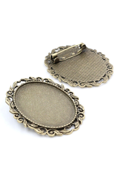 Choice B1-17 New Fashion 5pcs 30x40mm Inner Size Antique Gold/Silver Black Br...