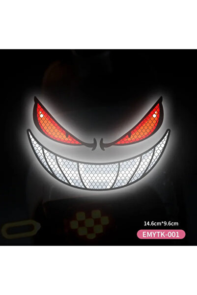 Choice6 Sawtooth-a Demon Eyes Reflective Sticker for Bicycle Motorcycle Helme...