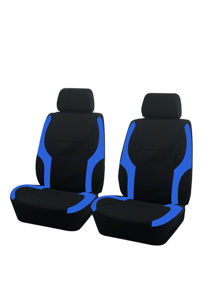 Choice Blue 2 Front seat Universal Polyester Car Seat Covers Sporty Design Fi...