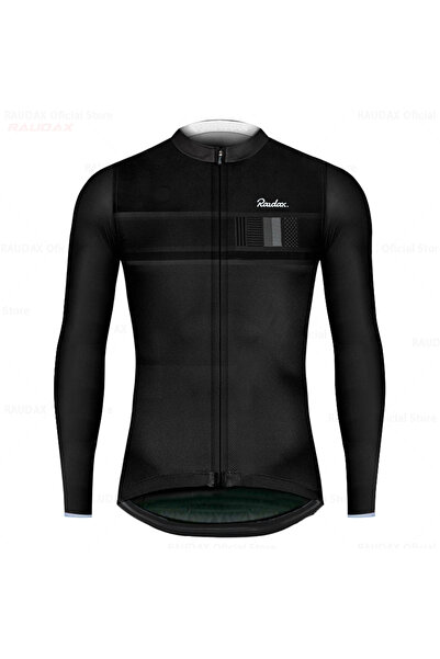 Choice M black Raudax Men's Long Sleeve Cycling Jersey Autumn Bike Shirt MTB ...