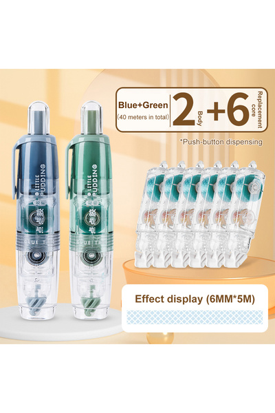 Choice3 Blue Green-6refills 12Pcs/Set Transparent Dot Dispensing Double-sided...