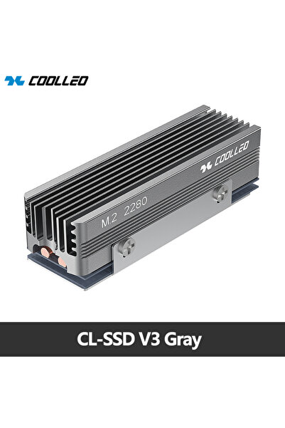 Choice CL-SSD V3 Gray COOLLEO CL-SSD V3 M.2 2280 SSD Heat Sink with 14.8W/ Th...