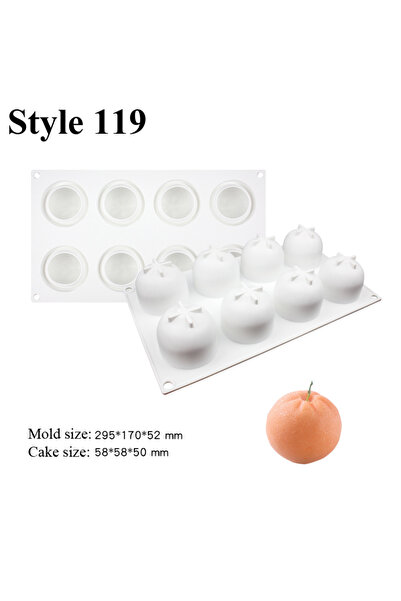 Choice Style 119 New Orange Silicone Cake Mold For Baking Pastry Mandarin Ora...