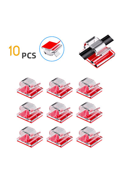 Choice 10PCS-Transparent 10/20/50/100pcs Cable Clips, Adhesive Cable Organize...