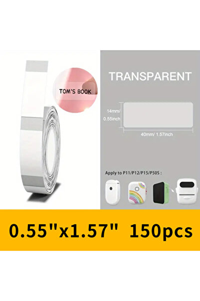 Choice4 150pcs 1440 Thermal Printer Sticker White Waterproof Transparent Pape...