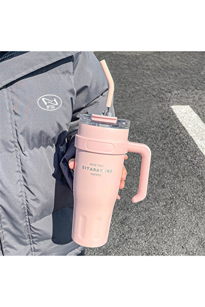 Choice 1140ml pink 1pc Stainless Steel Ice Tumbler 38.55oz Insulated Cup with...