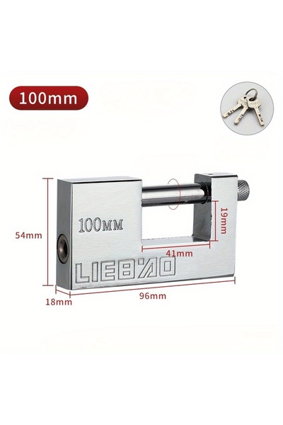 Choice5 100mm Padlock Security Safety Lock Antique Horizontal Opening Anti-an...