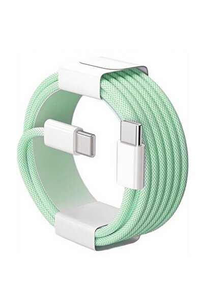 Choice41 3m 5pcs green 60W PD Nylon Braided USB-C to USB C Fast Charger Cable...