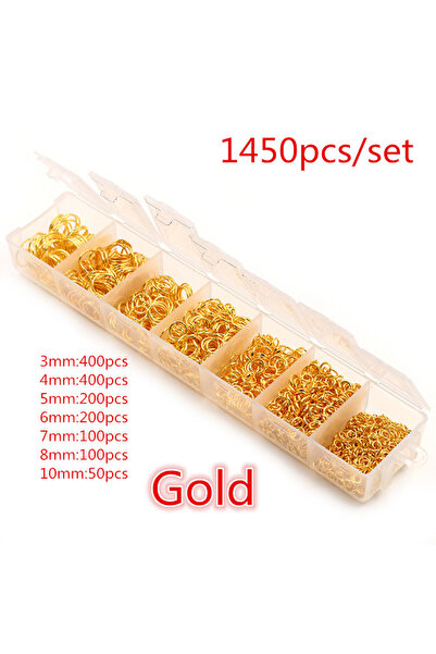 Choice 1450pcs Set Gold One Set Box 3 4 5 6 7 8 10mm 8 Colors Open Jump Rings...