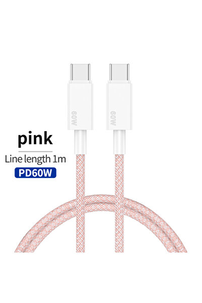 Choice Pink line 65W Flat GaN USB C Charger Dual-port Fast Wall Charger Compa...