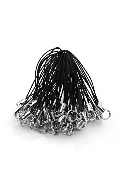Choice 6cm 50pcs Black wire 50Pcs/Lot Wire Cord Mobile Phone Craft Pendant La...