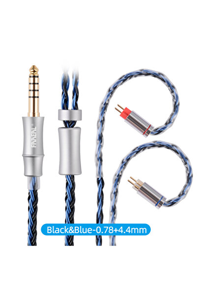 Choice5 BlackBlue 0.78 4.4mm FAAEAL Replacement Earphone Cable 0.78mm/QDC Pin...
